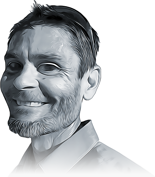 Headshot of freelance web and graphic designer, Robb Keele.