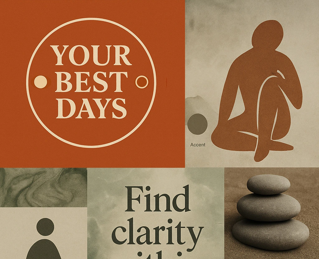Mood board and raster logo for Your Best Days.